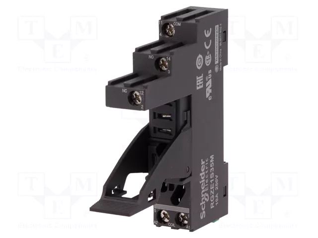 Socket; PIN: 5; 10A; for DIN rail mounting; screw terminals; Zelio SCHNEIDER ELECTRIC RGZE1S35M