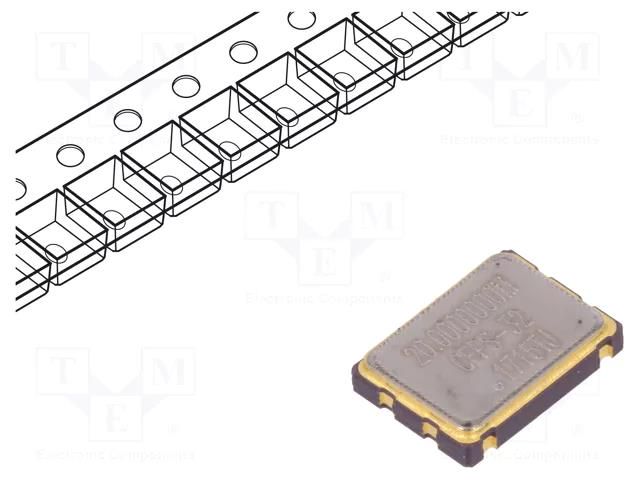 Generator: quartz; 20MHz; SMD; 2.5V; ±50ppm; -40÷85°C IQD FREQUENCY PRODUCTS 20.00M-CFPS-32