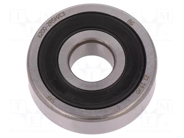 Bearing: single row deep groove ball; Øint: 10mm; Øout: 30mm SKF SKF6200-2RSH/C3