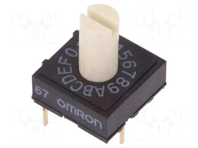 Encoding switch; HEX/BCD; Pos: 16; THT; Rcont max: 200mΩ; A6R OMRON Electronic Components A6R-161RS