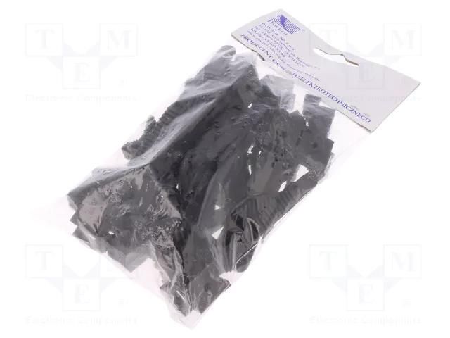 Cable strap clip; black; L: 65mm; 25pcs; UP-22; Ø: 22mm PAWBOL PW-H.7202AC