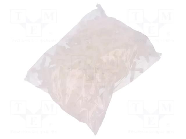 Holder; white; Ømount.hole: 8mm; L: 75mm; 100pcs; UM 8 PAWBOL PW-H.7203