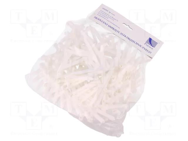 Holder; white; Ømount.hole: 10mm; L: 130mm; 50pcs; UM 10 PAWBOL PW-H.7204