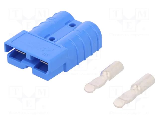 Connector: wire-wire; plug; hermaphrodite; SB50; 600V; PIN: 2; blue ANDERSON POWER PRODUCTS 6331G6