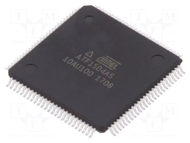 IC: CPLD; SMD; TQFP100; Number of macrocells: 64; I/O: 68; 125MHz MICROCHIP TECHNOLOGY ATF1504AS-10AU100