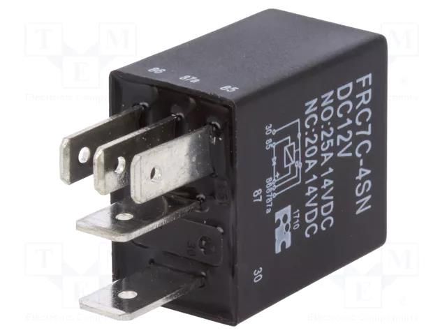 Relay: electromagnetic; SPDT; Ucoil: 12VDC; 25A; automotive; FRC7 FORWARD INDUSTRIAL CO. FRC7C-4SN-DC12V