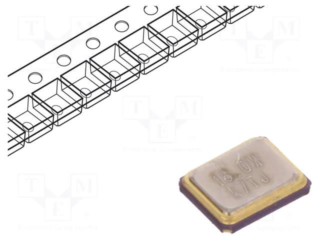 Resonator: quartz; 16MHz; ±20ppm; 10pF; SMD; 2.5x2x0.6mm IQD FREQUENCY PRODUCTS 16.00M-CFPX-218