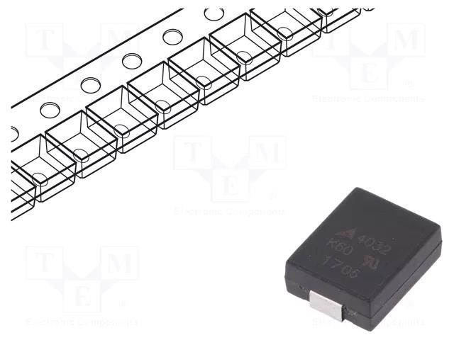 Varistor: metal-oxide; SMD; 4032; 50VAC; 65VDC; 4.2J; 1.2kA; 82V EPCOS B72660M0500K072