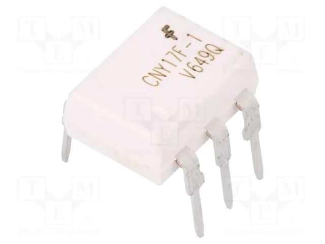 Optocoupler; THT; Ch: 1; OUT: transistor; 4.17kV; DIP6; CNY17 ONSEMI CNY17F1VM