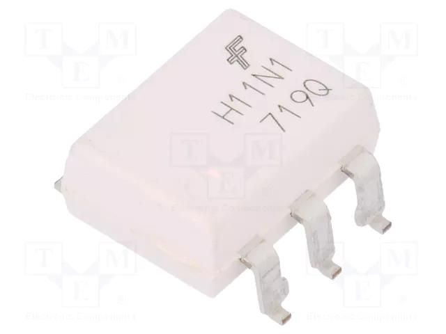 Optocoupler; SMD; Ch: 1; OUT: Schmitt trigger; 4.17kV; Gull wing 6 ONSEMI H11N1SM