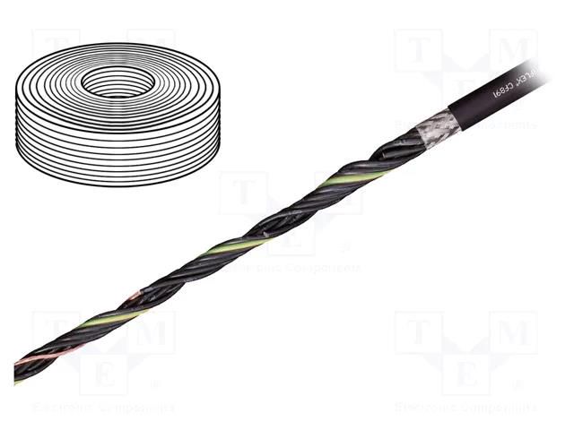 Wire: control cable; chainflex® CF891; 2x0.75mm2; black; stranded IGUS CF891.07.02