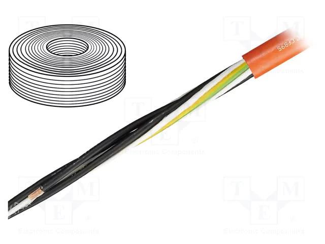 Wire: motor; chainflex® CF895; 4G1.5mm2; PUR; orange; stranded; Cu IGUS CF895.15.04