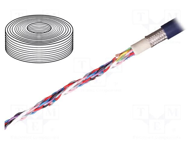 Wire: data transmission; chainflex® CF11; 2x2x0.25mm2; blue; Cu IGUS CF11.02.02.02