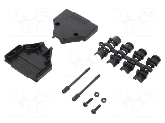 Enclosure for connectors: D-Sub; straight; unshielded; UNC 4-40 MH CONNECTORS MHDTPPK25-K