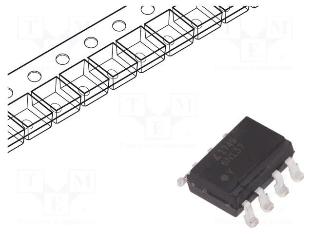 Optocoupler; SMD; Ch: 1; OUT: logic; Uinsul: 5kV; Gull wing 8; reel LITEON 6N137S-TA1-L