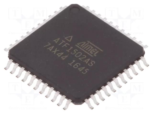 IC: CPLD; SMD; TQFP44; Number of macrocells: 32; I/O: 36; 4.5÷5.5VDC MICROCHIP TECHNOLOGY ATF1502AS-7AX44