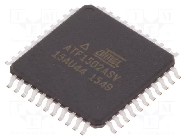 IC: CPLD; SMD; TQFP44; Number of macrocells: 32; I/O: 36; 3÷3.6VDC MICROCHIP TECHNOLOGY ATF1502ASV-15AU44
