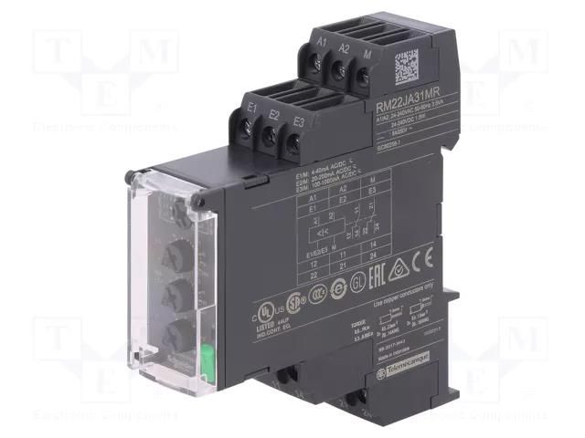 Current monitoring relay; AC current; 24÷240VAC; 24÷240VDC; IP30 SCHNEIDER ELECTRIC RM22JA31MR