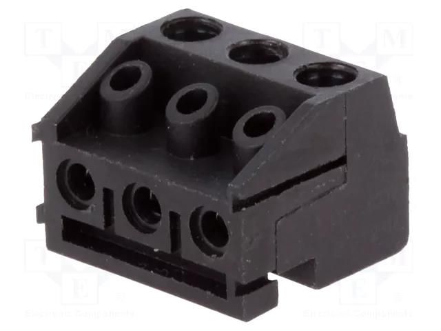 Connector: pluggable terminal block; terminal block; female; 16A KARSON TB-5.0-PP-3P-BK