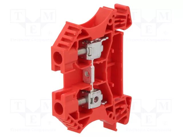 Splice terminal: rail; 41A; screw terminal; red; wemid; 6mm2; TS35 WEIDMÜLLER WDU6RT