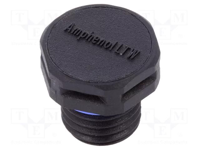 Pressure compensation device; IP68; -40÷125°C; Thread: M12 AMPHENOL VENT-PS1NBK-N8001