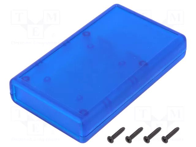 Enclosure: with panel; with flap on baterries; 1593; X: 66mm; ABS HAMMOND HM-1593TTBU