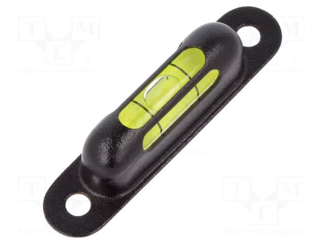 Spirit level; viewing window top-front-back; H: 13mm; brass ELESA+GANTER GN2282-MSW-57G50-3