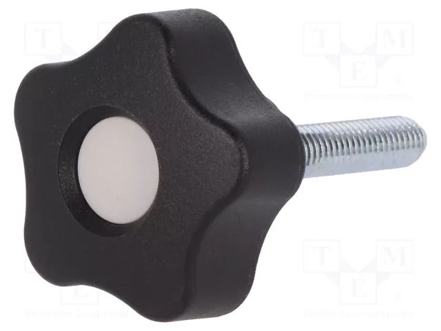 Knob; Ø: 32mm; Ext.thread: M8; 40mm; H: 23mm; technopolymer PP ELESA+GANTER VCT.32P-M8X40-C3