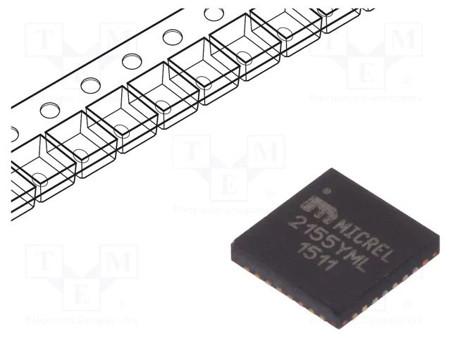 PMIC; DC/DC converter; Uin: 4.5÷14.5VDC; Uout: 0.7÷3.6VDC; 25A MICROCHIP TECHNOLOGY MIC2155YML-TR