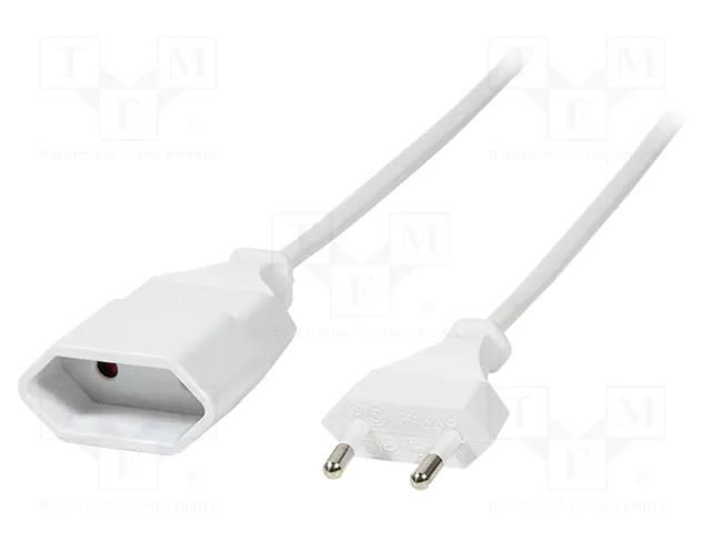 Extension lead; Sockets: 1; white; 3m LOGILINK CP127