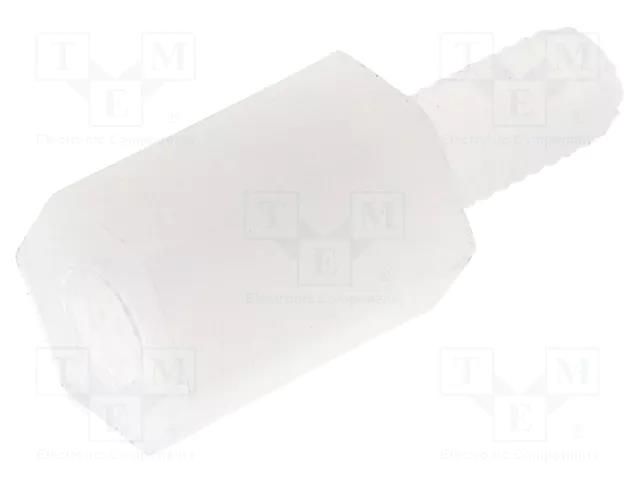 Screwed spacer sleeve; hexagonal; polyamide; M3; M3; 7mm FIX&FASTEN TP-7
