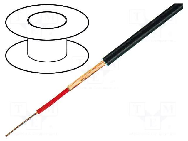 Wire: microphone cable; 1x0.25mm2; black; OFC; -15÷70°C TASKER TAS-C113