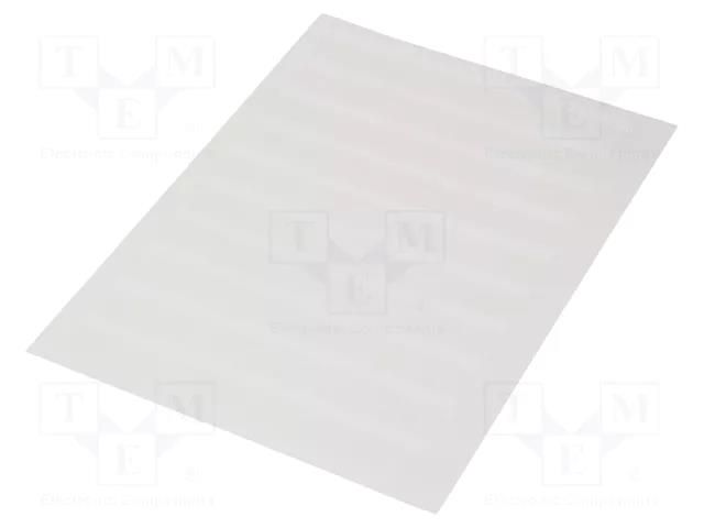 Label; 25.4mm; 25.4mm; white; -40÷150°C; 2.6÷5.3mm2; Thk: 25um HELLERMANNTYTON TAG49LA4-1104
