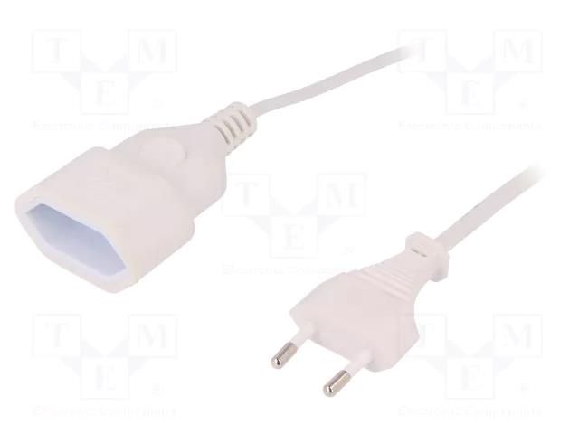 Extension lead; Sockets: 1; white; 2m LOGILINK CP126