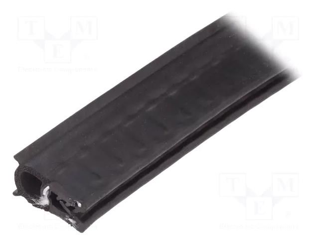 Hole and edge shield; EPDM; L: 5m; black; H: 20.5mm; W: 11mm ELESA+GANTER GN2180EPDM20.5A-05