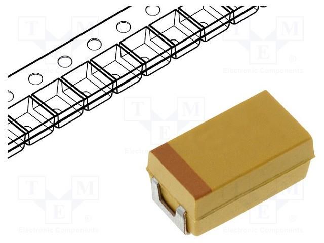 Capacitor: tantalum; low ESR; 100uF; 6.3VDC; SMD; C; 2312; ±10%; TPS KYOCERA AVX TPSC107K006R0075