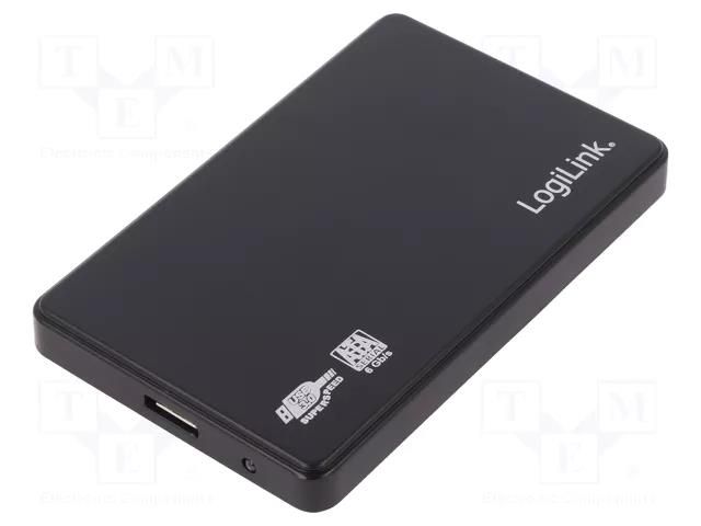 Hard discs housing: 2,5"; 0.46m; USB 3.0; ABS; black LOGILINK UA0256