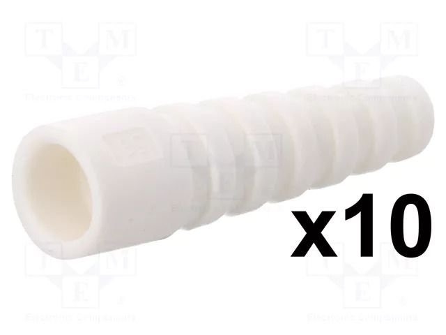 Strain relief; RG58; white; Application: BNC plug; 10pcs. MH CONNECTORS RG58SRB-W