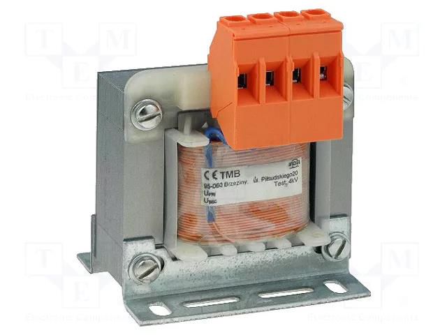 Transformer: mains; 30VA; 230VAC; 230V; Leads: terminal block; IP00 INDEL TMB30/230V
