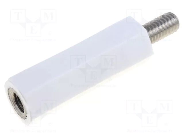 Insulating sleeve; Int.thread: M4; L: 30mm; UL94V-2; polyamide DREMEC TFM-M4X30/DR2186