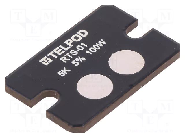 Resistor: thick film; screw; 5kΩ; 100W; ±5%; RTS; 2.5kV; 38x25x2mm TELPOD RTS-01-100-5K-1