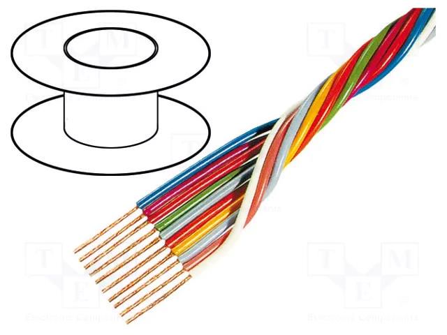 Wire; 10x0.35mm2; unshielded; 49V; 100m; OFC; stranded TASKER TAS-C110