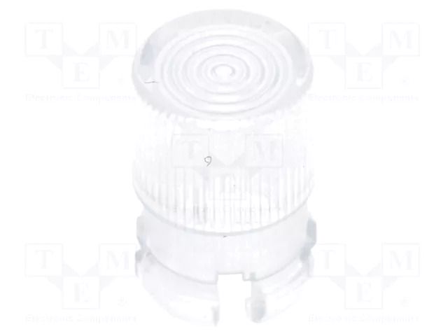LED lens; round; polycarbonate; transparent; 5mm; Front: flat FIX&FASTEN FIX-LC5-2