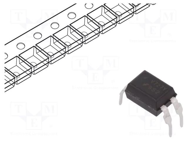 Optocoupler; THT; Ch: 1; OUT: Darlington; 5kV; DIP4 ONSEMI FOD852300W