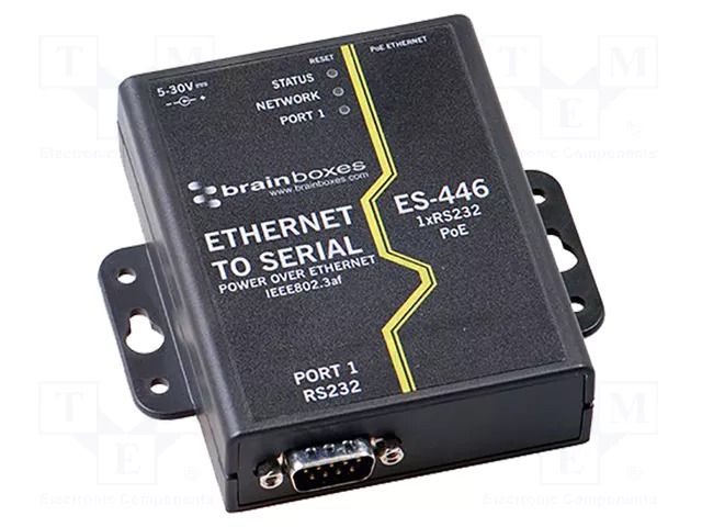 Serial device server; Number of ports: 2; 5÷30VDC; screw type BRAINBOXES ES-446