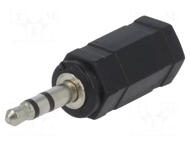 Adapter; Jack 2.5mm socket,Jack 3.5mm 3pin plug; black LOGILINK CA1102