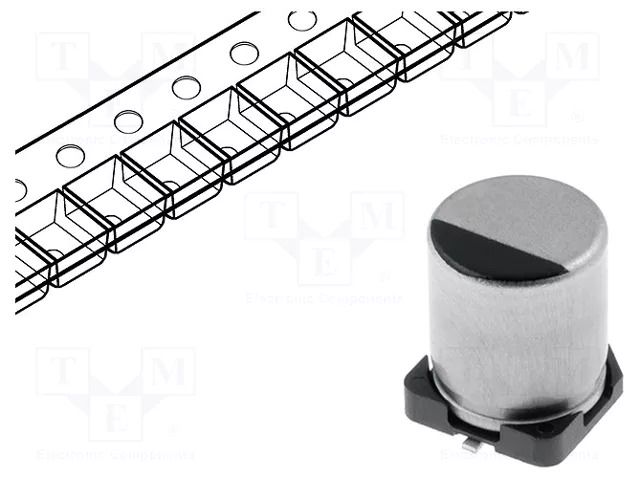 Capacitor: electrolytic; low ESR; SMD; 470uF; 35VDC; Ø10x10.5mm PANASONIC EEEFK1V471SV