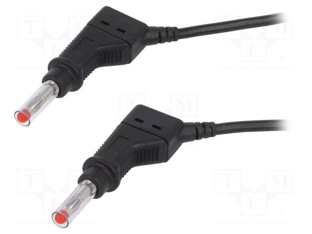 Connection cable; 32A; banana plug 4mm,both sides; Len: 2m; black STÄUBLI XZG425-20021