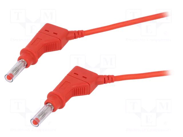 Connection cable; 32A; banana plug 4mm,both sides; Len: 0.5m; red STÄUBLI XZG425-05022