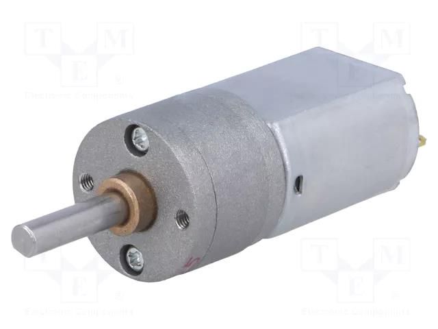 Motor: DC; with gearbox; 12VDC; 1.6A; Shaft: D spring; 500rpm; 25: 1 POLOLU POLOLU-3486